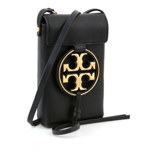 Tory Burch Miller Metal Logo Phone Crossbody Leather Bag